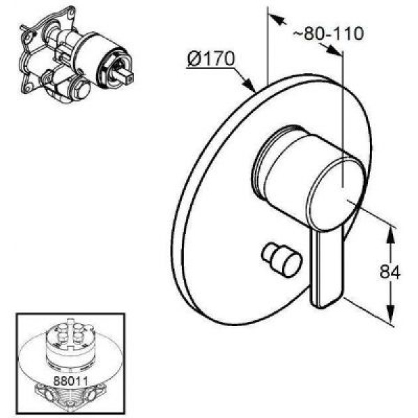 Смеситель для душа Kludi Zenta (386500575)