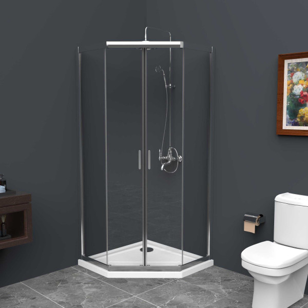 Душевой уголок BelBagno UNO-195 100x100 стекло прозрачное, профиль хром (UNO-195-P-2-100-C-Cr) Душевой уголок BelBagno UNO-195 100x100 стекло прозрачное, профиль хром (UNO-195-P-2-100-C-Cr)
