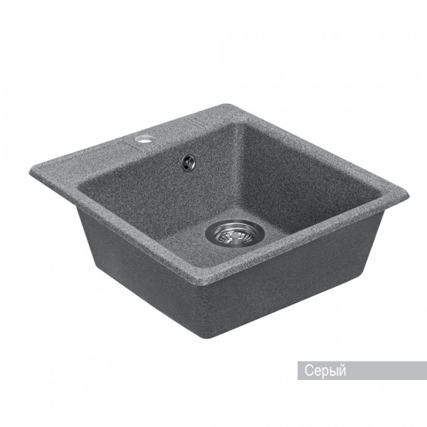 Мойка для кухни врезная Aquaton Парма 470x510x190 серый (1.A713.0.32P.M23.0)