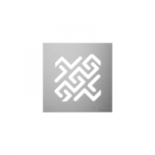 Трап Berges водосток Platz Antik 100х100, матовый хром, S-сифон D50/105 H50 вертикальный (090060) Трап Berges водосток Platz Antik 100х100, матовый хром, S-сифон D50/105 H50 вертикальный (090060)