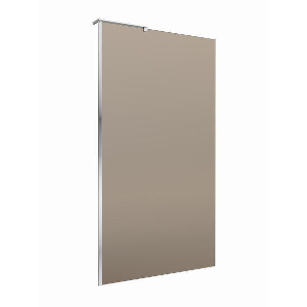 Душевое ограждение BelBagno Uno 100x200 стекло тонированное бронзовое, профиль хром глянцевый (UNO-L-1-TB-100-BR-Cr) Душевое ограждение BelBagno Uno 100x200 стекло тонированное бронзовое, профиль хром глянцевый (UNO-L-1-TB-100-BR-Cr)