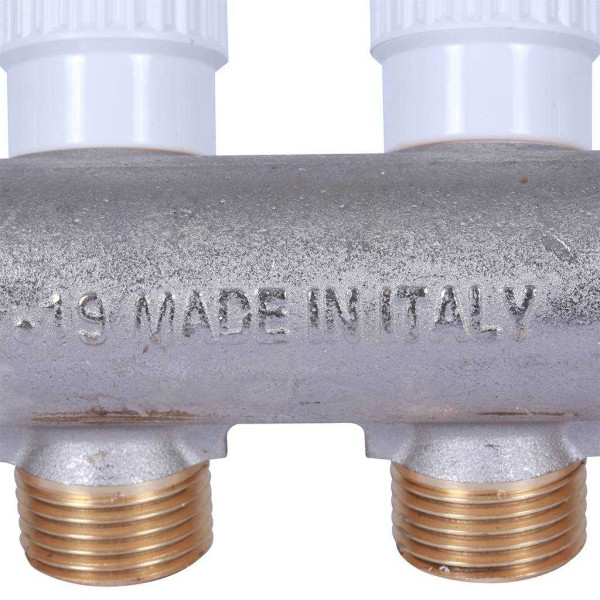 Коллектор 4 отвода регулируемый 3/4"x1/2" Stout (никель) (SMB-6852-341204) Коллектор 4 отвода регулируемый 3/4"x1/2" Stout (никель) (SMB-6852-341204)