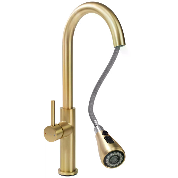 Смеситель для кухни Rea Nest золото матовое (REA-B6600) Смеситель для кухни Rea Nest золото матовое (REA-B6600)