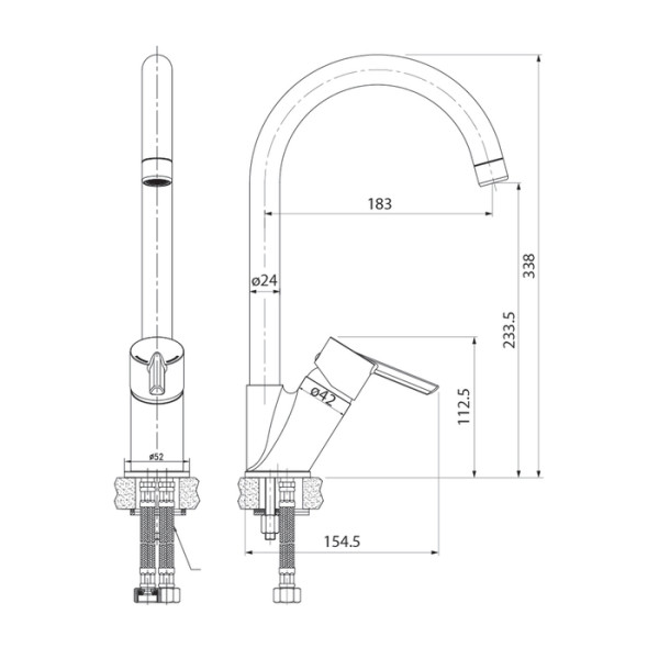 Смеситель для кухни Iddis Kitchen Line (K11SB0Ji05)