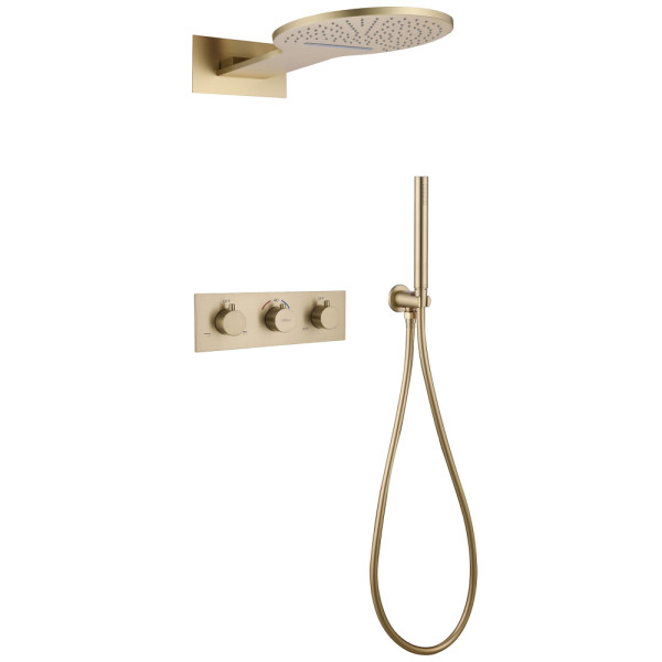 Душевая система Abber Wasser Kreis  золото матовое (AF8151G)