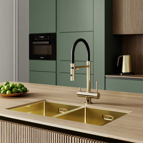 Смеситель для кухни Iddis Ace с фильтром и гибким изливом золотой (ACEMGFFi05) Смеситель для кухни Iddis Ace с фильтром и гибким изливом золотой (ACEMGFFi05)