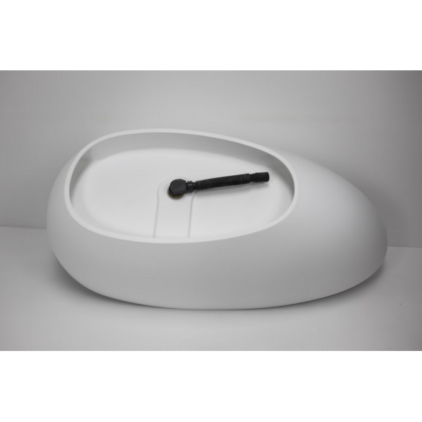 Ванна из искусственного камня Abber Stein 170x80x55 белая матовая (AS9611NM-1.7)