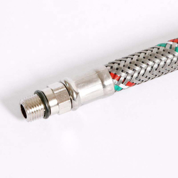 Подводка гибкая для смесителя Uni-Fitt 600 мм 1/2"*М10х1 DN 8 оплётка из нерж. стали (502S2806)
