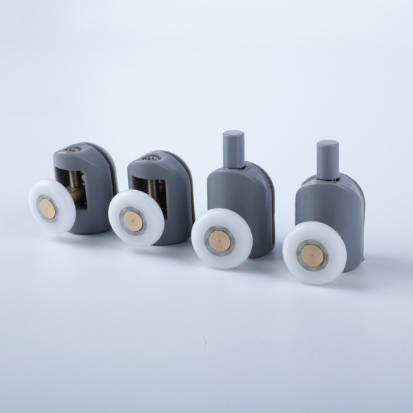 Ролики 2 верхних 2 нижних одинарные D=23 мм серый стекло 4 мм Iddis (966S23GR4DZ) Ролики 2 верхних 2 нижних одинарные D=23 мм серый стекло 4 мм Iddis (966S23GR4DZ)