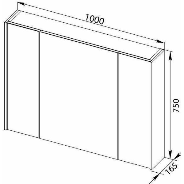 Зеркало-шкаф Aquanet Латина 100x75 белый (00179636)