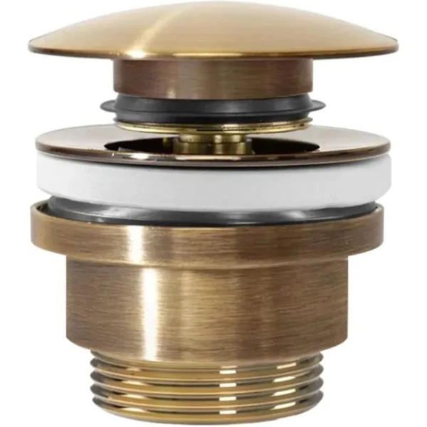 Донный клапан клик-клак для раковины Rea универсальный gold Antique бронзовый (REA-A8110)