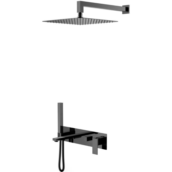 Душевая система Boheme Qubic SGM (графит глянец) (474-SGM) Душевая система Boheme Qubic SGM (графит глянец) (474-SGM)