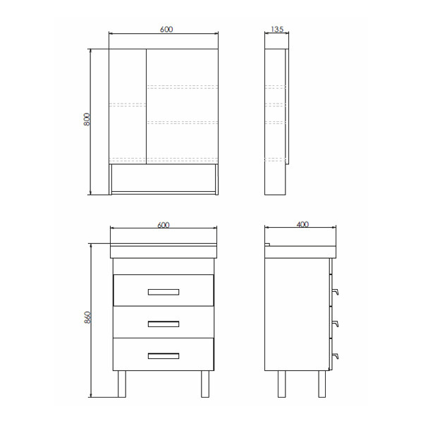 Тумба напольная Comforty Монако 600x860x400 белый глянцевый с раковиной (00-00001499) Тумба напольная Comforty Монако 600x860x400 белый глянцевый с раковиной (00-00001499)