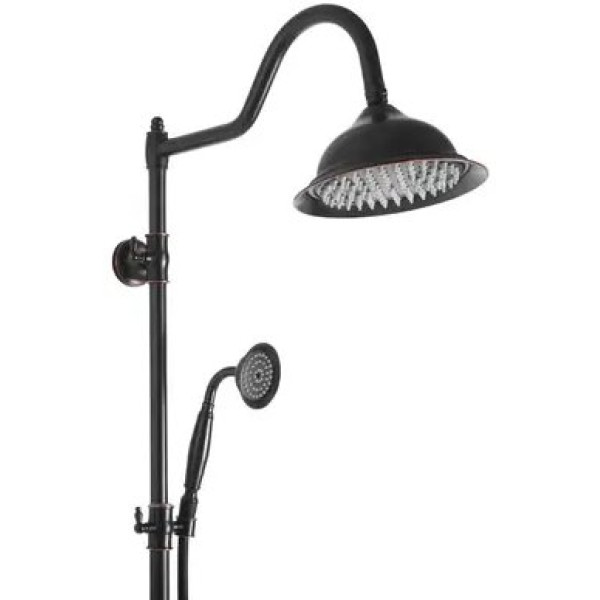 Душевая система с изливом Rea Bergamo Antique black (REA-P5001)