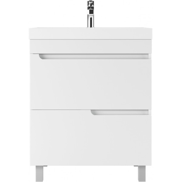 Тумба напольная Bazis 70 Веста с двумя ящиками В2 Айсберг Домино (DV5907T) Тумба напольная Bazis 70 Веста с двумя ящиками В2 Айсберг Домино (DV5907T)