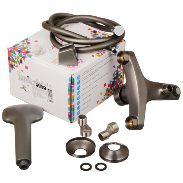 Смеситель для ванны и душа Melodia della vita Samba оружейная сталь (MDV30840gn)