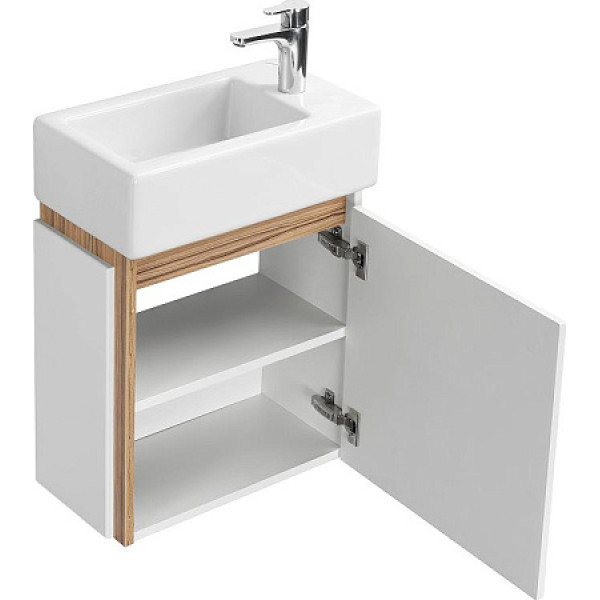 Тумба-умывальник Aquaton подв Эклипс М эбони св пр/1WH301972 Раковина Эрис (1A1728K1EK49R)