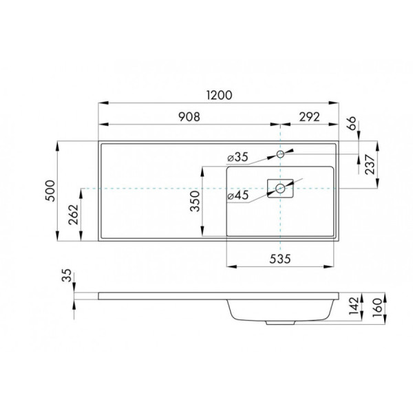 Раковина над стиральной машиной Aquaton Лайн 50x120x16 R белый (1.A720.8.3KL.F01.0)