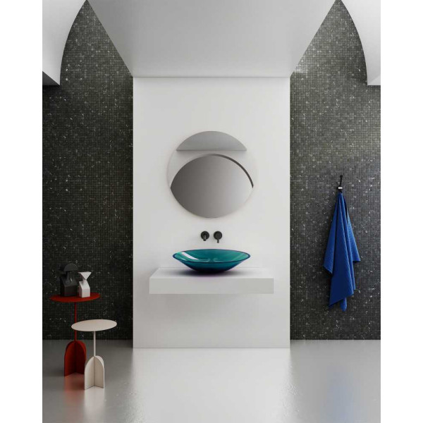 Раковина накладная Abber Kristall бирюзовая (AT2812Aquamarin)