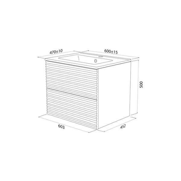 Тумба с умывальником подвесная Iddis Bild 60x45,2 белый (BIL60W0i95K)