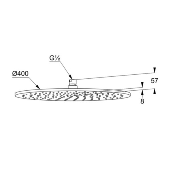 Верхний душ Kludi A-QA 400*400*57 черный (6434087-00)