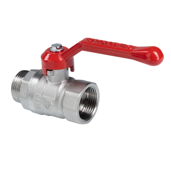 Кран 1/2" ВН шаровый Valtec Стандарт никелированный (ГОСТ, красная ручка) VT.121.N.04 Кран 1/2" ВН шаровый Valtec Стандарт никелированный (ГОСТ, красная ручка) VT.121.N.04