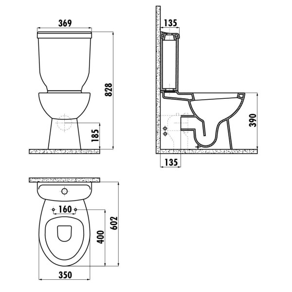 Бачок для унитаза Creavit Sedef белый (SD420-00CB00E-0000)