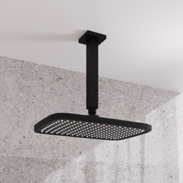 Кронштейн для верхнего душа Optima Home в потолок квадратный черный матовый Iddis (OPH20BSi61)