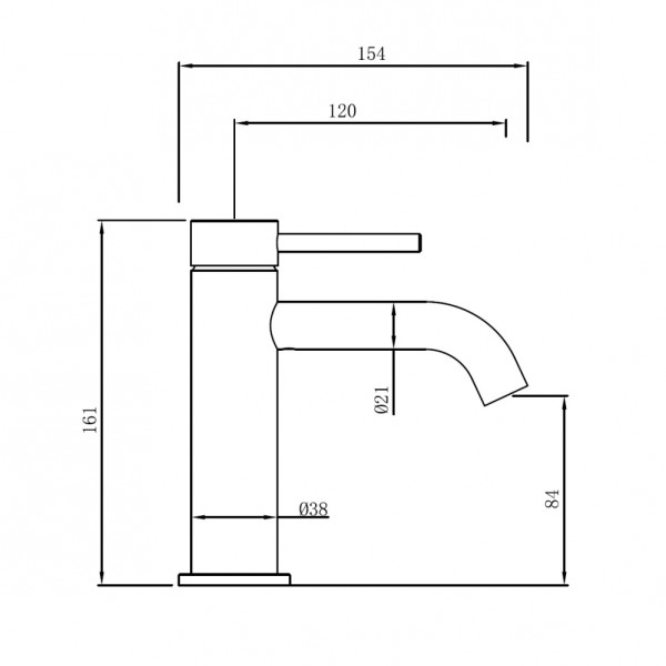 Смеситель для раковины Abber Wasser Kreis 316 сталь брашированная (AF8110BST) Смеситель для раковины Abber Wasser Kreis 316 сталь брашированная (AF8110BST)