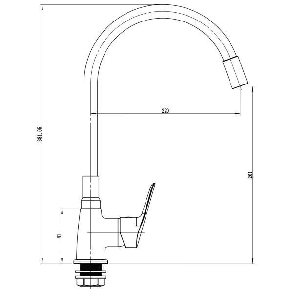 Смеситель для кухни Voda Spring хром (SG519G) Смеситель для кухни Voda Spring хром (SG519G)