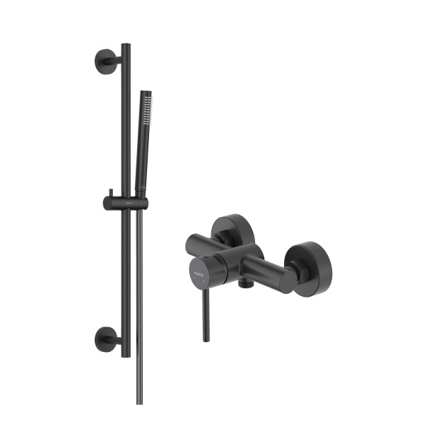 Комплект смесителей Aquatek Европа 3 в 1 AQ1360MB+AQ2012MB черный (AQ1332MB)