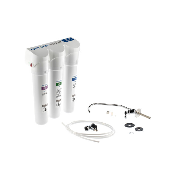 Фильтр под мойку Гейзер Смарт универсальный с краном (с быстросъемными модулями) (11048)