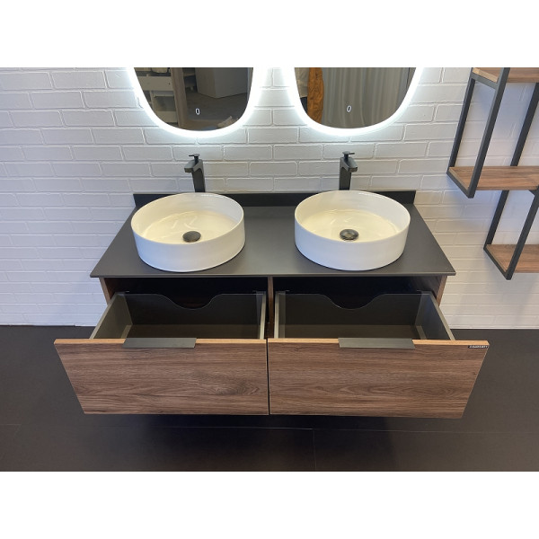 Тумба подвесная Comforty Порто 1200x520x645 дуб темно-коричневый (00-00001287)