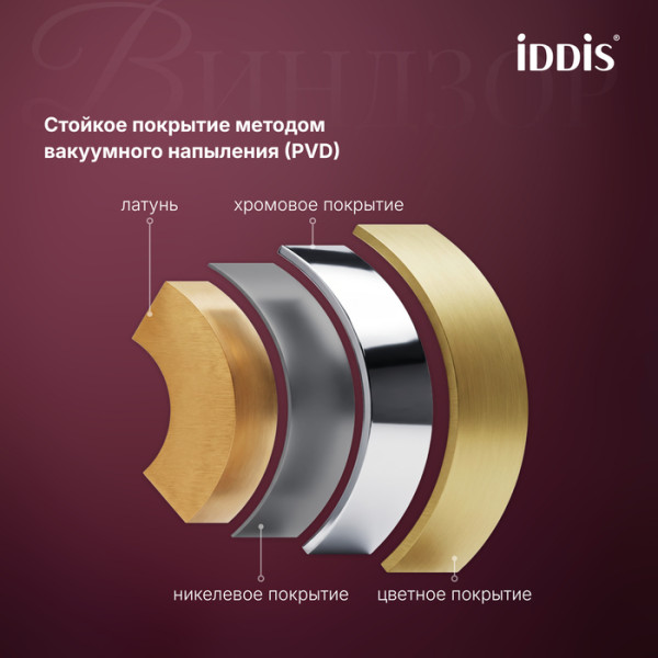 Смеситель с гигиеническим душем Iddis Виндзор золото матовое (WINMGR0i08)
