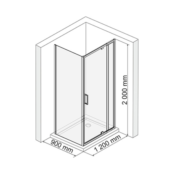 Душевой уголок Wasserkraft Berkel 120x90x200 стекло прозрачное (48P07)
