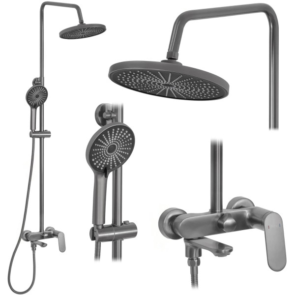 Душевая система с изливом Rea Marco Titanium (REA-P5600)