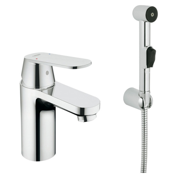Смеситель для раковины Grohe Eurosmart Cosmopolitan с гигиеническим душем (23125000) Смеситель для раковины Grohe Eurosmart Cosmopolitan с гигиеническим душем (23125000)
