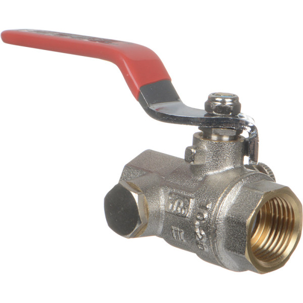 Кран 1/2" ВВ шаровый со спускным клапаном TeRma RED (красная ручка) (31019) Кран 1/2" ВВ шаровый со спускным клапаном TeRma RED (красная ручка) (31019)