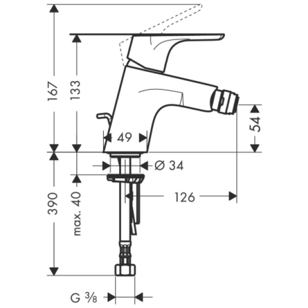 Смеситель для биде Hansgrohe Focus E2 (31920000)