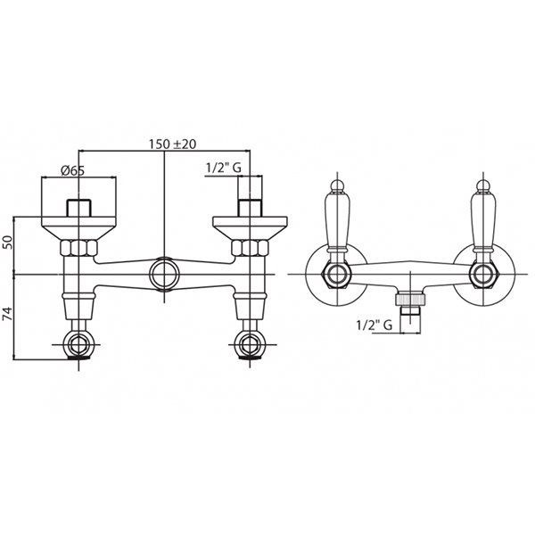 Смеситель для душа Cezares First (FIRST-DS-01-Bi)