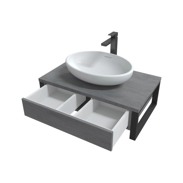 Тумба подвесная 1Marka Grundge Loft 800x480x255 бетон лофт (Ц0000031984)