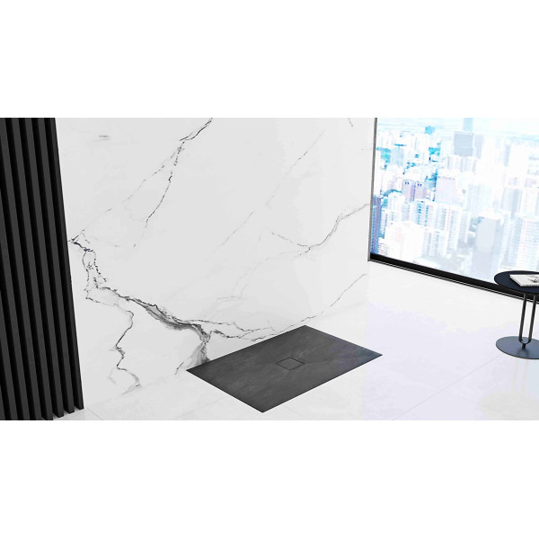 Душевой поддон REA Stone black 100x80 (REA-K9756)