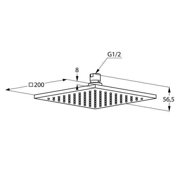 Верхний душ Kludi A-QA 200*200*56,5 хром (6442005-00)