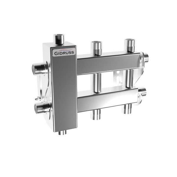 Коллектор балансировочный Gidruss BMSS-40-3DU (до 40 кВт, все контуры G 3/4", 4D-кронштейны K.UMS, подключение термодатчика, нерж ст.) Коллектор балансировочный Gidruss BMSS-40-3DU (до 40 кВт, все контуры G 3/4", 4D-кронштейны K.UMS, подключение термодатчика, нерж ст.)