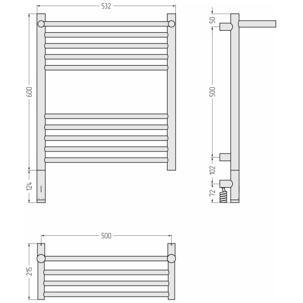 Полотенцесушитель электрический Сунержа Богема 3.1 1П 600x500 МЭМ провод справа матовое золото (032-6006-6050) Полотенцесушитель электрический Сунержа Богема 3.1 1П 600x500 МЭМ провод справа матовое золото (032-6006-6050)