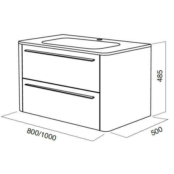 Раковина встраиваемая AM.PM Awe 80х50 (M15WPC0801WG)