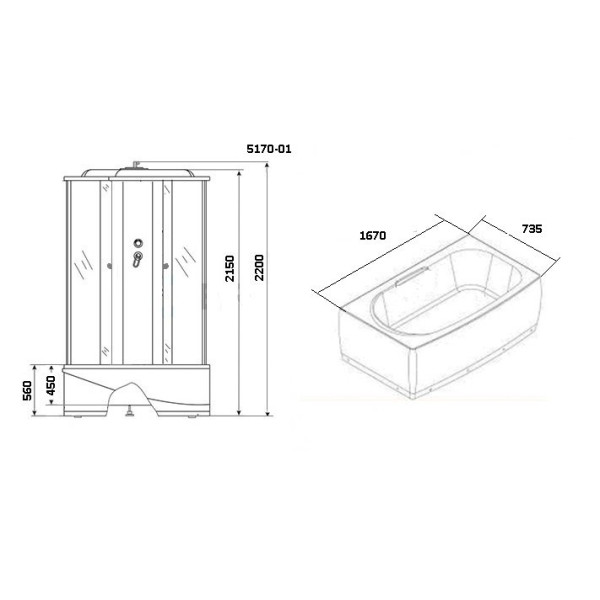 Душевая кабина с гидромассажем Ultra 75x170 стекло тонированное, профиль хром матовый (NG-5170-01) Душевая кабина с гидромассажем Ultra 75x170 стекло тонированное, профиль хром матовый (NG-5170-01)