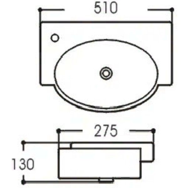 Раковина подвесная Aquatek 27,5x51 белая (AQ5329-00)