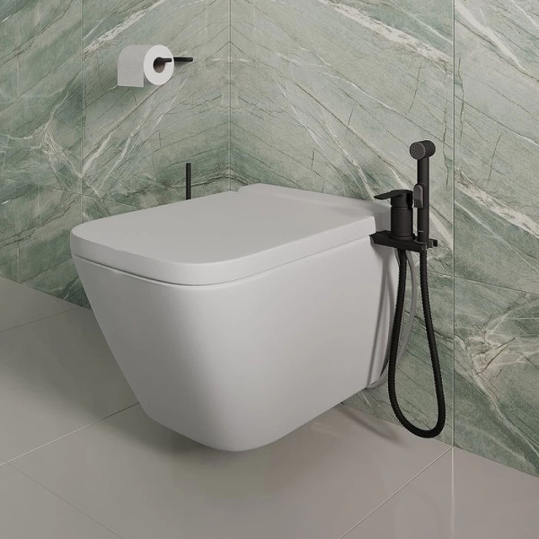 Смеситель с гигиеническим душем Milardo Tidy черный (001BL00M08)