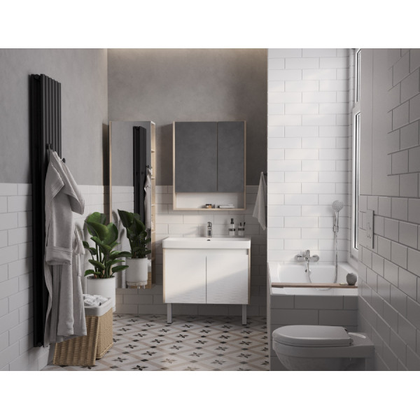 Тумба подвесная Aquaton Сканди 768x427x591 белый, дуб верона (1.A282.9.01S.DB2.0)